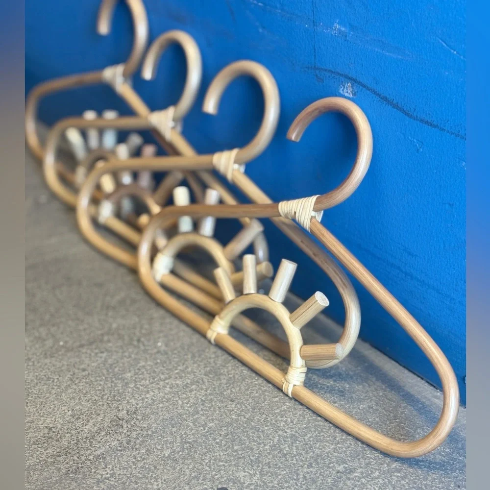 Ellie & Becks Co. Handmade Kids SUNNY RATTAN Hangers Set of 3